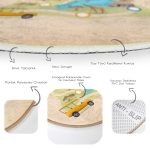 - RealHomes Dijital Baskılı Kaymaz Tabanlı Comfort Çocuk Odası Yuvarlak Halı - Realhomes  Safari Haritası Hayvanlar Tasarımlı Çocuk & Genç Odası Makinede Yıkanabilir Kaymaz Tabanlı Yuvarlak Çocuk Oyun Halısı Realhomes