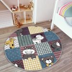 - RealHomes Dijital Baskılı Kaymaz Tabanlı Comfort Çocuk Odası Yuvarlak Halı - Realhomes  Ekose Temalı Sevimli Ayıcık Çocuk & Genç Odası Makinede Yıkanabilir Kaymaz Tabanlı Yuvarlak Çocuk Halısı Realhomes