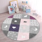 - RealHomes Dijital Baskılı Kaymaz Tabanlı Comfort Çocuk Odası Yuvarlak Halı - Realhomes  Renkli Kareler Geometrik Motifli Çocuk & Genç Odası Makinede Yıkanabilir Kaymaz Tabanlı Yuvarlak Çocuk Halısı Realhomes