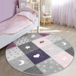 - RealHomes Dijital Baskılı Kaymaz Tabanlı Comfort Çocuk Odası Yuvarlak Halı - Realhomes  Renkli Kareler Geometrik Motifli Çocuk & Genç Odası Makinede Yıkanabilir Kaymaz Tabanlı Yuvarlak Çocuk Halısı Realhomes