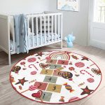 - RealHomes Dijital Baskılı Kaymaz Tabanlı Comfort Çocuk Odası Yuvarlak Halı - Realhomes  Seksekli Çikolatalı Motifli Çocuk & Genç Odası Makinede Yıkanabilir Kaymaz Tabanlı Yuvarlak Çocuk Oyun Halısı Realhomes