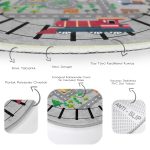 - RealHomes Dijital Baskılı Kaymaz Tabanlı Comfort Çocuk Odası Yuvarlak Halı - Realhomes  Tren Yolu Araba Oyun Tasarımlı Çocuk & Genç Odası Makinede Yıkanabilir Kaymaz Tabanlı Yuvarlak Çocuk Oyun Halısı Realhomes