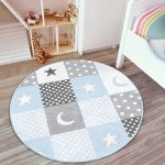 - RealHomes Dijital Baskılı Kaymaz Tabanlı Comfort Çocuk Odası Yuvarlak Halı - Realhomes  Renkli Kareler Geometrik Tasarımlı Çocuk & Genç Odası Makinede Yıkanabilir Kaymaz Tabanlı Yuvarlak Çocuk Halısı Realhomes