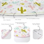 - RealHomes Dijital Baskılı Kaymaz Tabanlı Comfort Çocuk Odası Yuvarlak Halı - Realhomes  Renkli Kaktüs Motifli Çocuk & Genç Odası Makinede Yıkanabilir Kaymaz Tabanlı Yuvarlak Çocuk Halısı Realhomes