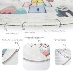 - RealHomes Dijital Baskılı Kaymaz Tabanlı Comfort Çocuk Odası Yuvarlak Halı - Realhomes  Etiğici Seksek Oyunu Tasarımlı Çocuk & Genç Odası Makinede Yıkanabilir Kaymaz Tabanlı Yuvarlak Çocuk Oyun Halısı Realhomes