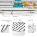 - RealHomes Dijital Baskılı Kaymaz Tabanlı Comfort Çocuk Odası Yuvarlak Halı - Realhomes  Çizgili Zemin Aslan Kuşlar Seksek Tasarımlı Çocuk & Genç Odası Makinede Yıkanabilir Kaymaz Tabanlı Yuvarlak Çocuk Oyun Halısı Realhomes