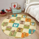 - RealHomes Dijital Baskılı Kaymaz Tabanlı Comfort Çocuk Odası Yuvarlak Halı - Realhomes  Aynısını Bul Sevimli Hayvanlar Motifli Çocuk & Genç Odası Makinede Yıkanabilir Kaymaz Tabanlı Yuvarlak Çocuk Halısı Realhomes