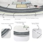 - RealHomes Dijital Baskılı Kaymaz Tabanlı Comfort Çocuk Odası Yuvarlak Halı - Realhomes  Bisikletli Kız Seksek Oyun Tasarımlı Çocuk & Genç Odası Makinede Yıkanabilir Kaymaz Tabanlı Yuvarlak Çocuk Oyun Halısı Realhomes