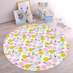 - RealHomes Dijital Baskılı Kaymaz Tabanlı Comfort Çocuk Odası Yuvarlak Halı - Realhomes  Puanlı Bebek Desenli Çocuk & Genç Odası Makinede Yıkanabilir Kaymaz Tabanlı Yuvarlak Çocuk Halısı Realhomes