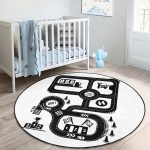 - RealHomes Dijital Baskılı Kaymaz Tabanlı Comfort Çocuk Odası Yuvarlak Halı - Realhomes  Siyah Beyaz Eğitici Trafik Yolu Motifli Çocuk & Genç Odası Makinede Yıkanabilir Kaymaz Tabanlı Yuvarlak Çocuk Oyun Halısı Realhomes