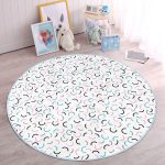 - RealHomes Dijital Baskılı Kaymaz Tabanlı Comfort Çocuk Odası Yuvarlak Halı - Realhomes Renkli Oval Çizgi Tasarımlı Çocuk & Genç Odası Makinede Yıkanabilir Kaymaz Tabanlı Yuvarlak Çocuk Halısı Realhomes