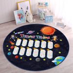 - RealHomes Dijital Baskılı Kaymaz Tabanlı Comfort Çocuk Odası Yuvarlak Halı - Realhomes  Uzay Tasarımlı Eğitici Çarpım Tablosu Motifli Çocuk & Genç Odası Makinede Yıkanabilir Kaymaz Tabanlı Yuvarlak Çocuk Oyun Halısı Realhomes