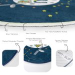 - RealHomes Dijital Baskılı Kaymaz Tabanlı Comfort Çocuk Odası Yuvarlak Halı - Realhomes Uzay Motifli Geliştici Yol Tasarımlı Çocuk & Genç Odası Makinede Yıkanabilir Kaymaz Tabanlı Yuvarlak Çocuk Oyun Halısı Realhomes