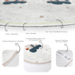 - RealHomes Dijital Baskılı Kaymaz Tabanlı Comfort Çocuk Odası Yuvarlak Halı - Realhomes  Krem Renkli Gökkuşağı Motifli Çocuk & Genç Odası Makinede Yıkanabilir Kaymaz Tabanlı Yuvarlak Çocuk Halısı Realhomes