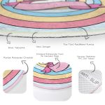 - RealHomes Dijital Baskılı Kaymaz Tabanlı Comfort Çocuk Odası Yuvarlak Halı - Realhomes Renkli Daireler Unicorn Tasarımlı Çocuk & Genç Odası Makinede Yıkanabilir Kaymaz Tabanlı Yuvarlak Çocuk Halısı Realhomes