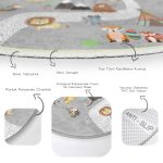 - RealHomes Dijital Baskılı Kaymaz Tabanlı Comfort Çocuk Odası Yuvarlak Halı - Realhomes  Renkli Hayvanlar Eğitici Yol Tasarımlı Çocuk & Genç Odası Makinede Yıkanabilir Kaymaz Tabanlı Yuvarlak Çocuk Oyun Halısı Realhomes