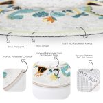 - RealHomes Dijital Baskılı Kaymaz Tabanlı Comfort Çocuk Odası Yuvarlak Halı - Realhomes  Tropik Ağaçlar Ve Hayvanlar Motifli Çocuk & Genç Odası Makinede Yıkanabilir Kaymaz Tabanlı Yuvarlak Çocuk Halısı Realhomes