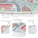 - RealHomes Dijital Baskılı Kaymaz Tabanlı Comfort Çocuk Odası Yuvarlak Halı - Realhomes  Mahalle Yolları Eğitici Trafik Tasarımlı Çocuk & Genç Odası Makinede Yıkanabilir Kaymaz Tabanlı Yuvarlak Çocuk Oyun Halısı Realhomes