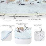 - RealHomes Dijital Baskılı Kaymaz Tabanlı Comfort Çocuk Odası Yuvarlak Halı - Realhomes  Hayvanların Dünyası Eğitici Tasarımlı Çocuk & Genç Odası Makinede Yıkanabilir Kaymaz Tabanlı Yuvarlak Çocuk Oyun Halısı Realhomes