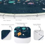 - RealHomes Dijital Baskılı Kaymaz Tabanlı Comfort Çocuk Odası Yuvarlak Halı - Realhomes  Uzay Temalı Öğretici Harf Tasarımlı Çocuk & Genç Odası Makinede Yıkanabilir Kaymaz Tabanlı Yuvarlak Çocuk Oyun Halısı Realhomes