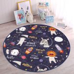 - RealHomes Dijital Baskılı Kaymaz Tabanlı Comfort Çocuk Odası Yuvarlak Halı - Realhomes  Uzay Boşluğu Eğlenceli Tasarımlı Çocuk & Genç Odası Makinede Yıkanabilir Kaymaz Tabanlı Yuvarlak Çocuk Oyun Halısı Realhomes