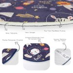 - RealHomes Dijital Baskılı Kaymaz Tabanlı Comfort Çocuk Odası Yuvarlak Halı - Realhomes  Uzay Boşluğu Eğlenceli Tasarımlı Çocuk & Genç Odası Makinede Yıkanabilir Kaymaz Tabanlı Yuvarlak Çocuk Oyun Halısı Realhomes