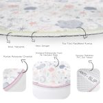 - RealHomes Dijital Baskılı Kaymaz Tabanlı Comfort Çocuk Odası Yuvarlak Halı - Realhomes  Ay Ve Bulut Tasarımlı Çocuk & Genç Odası Makinede Yıkanabilir Kaymaz Tabanlı Yuvarlak Çocuk Halısı Realhomes