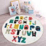 - RealHomes Dijital Baskılı Kaymaz Tabanlı Comfort Çocuk Odası Yuvarlak Halı - Realhomes  Hayvan Tasarımlı Öğretici Harf Tasarımlı Çocuk & Genç Odası Makinede Yıkanabilir Kaymaz Tabanlı Yuvarlak Çocuk Oyun Halısı Realhomes