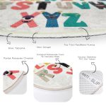 - RealHomes Dijital Baskılı Kaymaz Tabanlı Comfort Çocuk Odası Yuvarlak Halı - Realhomes  Hayvan Tasarımlı Öğretici Harf Tasarımlı Çocuk & Genç Odası Makinede Yıkanabilir Kaymaz Tabanlı Yuvarlak Çocuk Oyun Halısı Realhomes