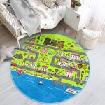 - RealHomes Dijital Baskılı Kaymaz Tabanlı Comfort Çocuk Odası Yuvarlak Halı - Realhomes Mahalle Yolları Öğretici Oyun Tasarımlı Çocuk & Genç Odası Makinede Yıkanabilir Kaymaz Tabanlı Yuvarlak Çocuk Oyun Halısı Realhomes