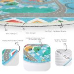 - RealHomes Dijital Baskılı Kaymaz Tabanlı Comfort Çocuk Odası Yuvarlak Halı - Realhomes Eğitici Trafik Yolu Oyun Tasarımlı Çocuk & Genç Odası Makinede Yıkanabilir Kaymaz Tabanlı Yuvarlak Çocuk Oyun Halısı Realhomes