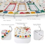 - RealHomes Dijital Baskılı Kaymaz Tabanlı Comfort Çocuk Odası Yuvarlak Halı - Realhomes  Sevimli Hayvanlar Temalı Çarpım Tablosu Tasarımlı Çocuk & Genç Odası Makinede Yıkanabilir Kaymaz Tabanlı Yuvarlak Çocuk Oyun Halısı Realhomes