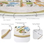 - RealHomes Dijital Baskılı Kaymaz Tabanlı Comfort Çocuk Odası Yuvarlak Halı - Realhomes  Hayvanat Bahçesi Eğitici Yol Tasarımlı Çocuk & Genç Odası Makinede Yıkanabilir Kaymaz Tabanlı Yuvarlak Çocuk Oyun Halısı Realhomes