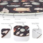 - RealHomes Dijital Baskılı Kaymaz Tabanlı Comfort Çocuk Odası Yuvarlak Halı - Realhomes  Lacivert Zemin Uçak Balon Temalı Çocuk & Genç Odası Makinede Yıkanabilir Kaymaz Tabanlı Yuvarlak Çocuk Halısı Realhomes