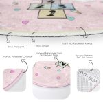 - RealHomes Dijital Baskılı Kaymaz Tabanlı Comfort Çocuk Odası Yuvarlak Halı - Realhomes  Unicorn Temalı Renkli Seksek Oyun Tasarımlı Çocuk & Genç Odası Makinede Yıkanabilir Kaymaz Tabanlı Yuvarlak Çocuk Oyun Halısı Realhomes