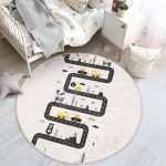 - RealHomes Dijital Baskılı Kaymaz Tabanlı Comfort Çocuk Odası Yuvarlak Halı - Realhomes  Araba Sürülebilir Oyun Tasarımlı Çocuk & Genç Odası Makinede Yıkanabilir Kaymaz Tabanlı Yuvarlak Çocuk Oyun Halısı Realhomes