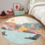 - RealHomes Dijital Baskılı Kaymaz Tabanlı Comfort Çocuk Odası Yuvarlak Halı - Realhomes Renkli Mahalle Tasarımlı Oyun Yollu Çocuk & Genç Odası Makinede Yıkanabilir Kaymaz Tabanlı Yuvarlak Çocuk Oyun Halısı Realhomes