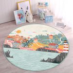 - RealHomes Dijital Baskılı Kaymaz Tabanlı Comfort Çocuk Odası Yuvarlak Halı - Realhomes Renkli Mahalle Tasarımlı Oyun Yollu Çocuk & Genç Odası Makinede Yıkanabilir Kaymaz Tabanlı Yuvarlak Çocuk Oyun Halısı Realhomes