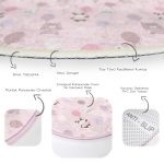 Balonlu Ayıcık Tasarımlı Çocuk & Genç Odası Makinede Yıkanabilir Kaymaz Tabanlı Yuvarlak Çocuk Halısı Realhomes