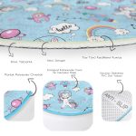 - RealHomes Dijital Baskılı Kaymaz Tabanlı Comfort Çocuk Odası Yuvarlak Halı - Realhomes  Uzay Motifli Çocuk & Genç Odası Makinede Yıkanabilir Kaymaz Tabanlı Yuvarlak Çocuk Halısı Realhomes