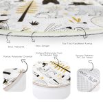 - RealHomes Dijital Baskılı Kaymaz Tabanlı Comfort Çocuk Odası Yuvarlak Halı - Realhomes  Sevimli Hayvanlar Çizimli Çocuk & Genç Odası Makinede Yıkanabilir Kaymaz Tabanlı Yuvarlak Çocuk Halısı Realhomes