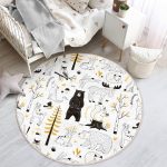 - RealHomes Dijital Baskılı Kaymaz Tabanlı Comfort Çocuk Odası Yuvarlak Halı - Realhomes  Sevimli Hayvanlar Çizimli Çocuk & Genç Odası Makinede Yıkanabilir Kaymaz Tabanlı Yuvarlak Çocuk Halısı Realhomes