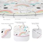 - RealHomes Dijital Baskılı Kaymaz Tabanlı Comfort Çocuk Odası Yuvarlak Halı - Realhomes Gökkuşağı Motifli Çocuk & Genç Odası Makinede Yıkanabilir Kaymaz Tabanlı Yuvarlak Çocuk Halısı Realhomes