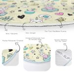 - RealHomes Dijital Baskılı Kaymaz Tabanlı Comfort Çocuk Odası Yuvarlak Halı - Realhomes  Kalpli Kedi Motifli Çocuk & Genç Odası Makinede Yıkanabilir Kaymaz Tabanlı Yuvarlak Çocuk Halısı Realhomes