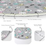 - RealHomes Dijital Baskılı Kaymaz Tabanlı Comfort Çocuk Odası Yuvarlak Halı - Realhomes  Gri Zemin Bulut Üstünde Kalpli Kedi Çocuk & Genç Odası Makinede Yıkanabilir Kaymaz Tabanlı Yuvarlak Çocuk Halısı Realhomes