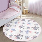 - RealHomes Dijital Baskılı Kaymaz Tabanlı Comfort Çocuk Odası Yuvarlak Halı - Realhomes  Sevimli Kirpik Motifli Çocuk & Genç Odası Makinede Yıkanabilir Kaymaz Tabanlı Yuvarlak Çocuk Halısı Realhomes
