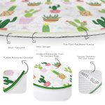 - RealHomes Dijital Baskılı Kaymaz Tabanlı Comfort Çocuk Odası Yuvarlak Halı - Realhomes  Minik Kaktüs Tasarımlı Floral Çocuk & Genç Odası Makinede Yıkanabilir Kaymaz Tabanlı Yuvarlak Kadife Halı Realhomes