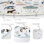 - RealHomes Dijital Baskılı Kaymaz Tabanlı Comfort Çocuk Odası Yuvarlak Halı - Realhomes  Sevimli Panda Motifli Çocuk & Genç Odası Makinede Yıkanabilir Kaymaz Tabanlı Yuvarlak Çocuk Halısı Realhomes