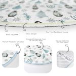 - RealHomes Dijital Baskılı Kaymaz Tabanlı Comfort Çocuk Odası Yuvarlak Halı - Realhomes  Sevimli Penguen Ve Kar Taneleri Çocuk & Genç Odası Makinede Yıkanabilir Kaymaz Tabanlı Yuvarlak Çocuk Halısı Realhomes