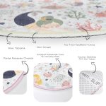 - RealHomes Dijital Baskılı Kaymaz Tabanlı Comfort Çocuk Odası Yuvarlak Halı - Realhomes  Deniz Kızı Tasarımlı Çocuk & Genç Odası Makinede Yıkanabilir Kaymaz Tabanlı Yuvarlak Çocuk Halısı Realhomes